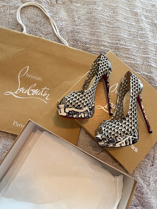 Christian Louboutin Shoes - LIMITED EDITION NWB Christian Louboutin Max Fetish Peep Toe Platform Pumps 150mm